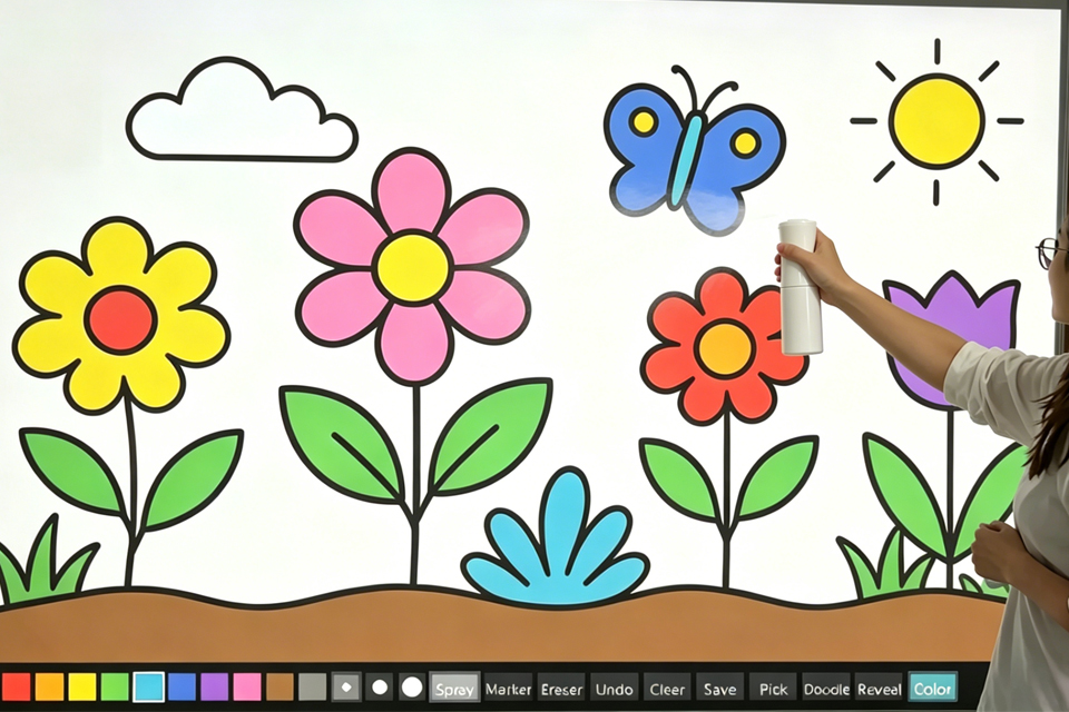Interactive spray-painting and graffiti game—color to your heart's content!